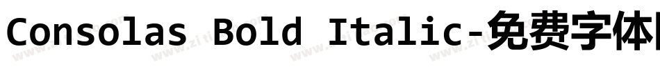 Consolas Bold Italic字体转换